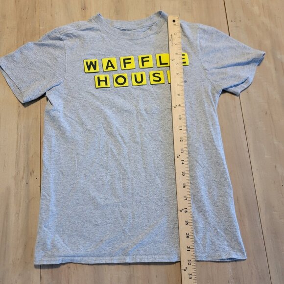 WAFFLE HOUSE AMERICAN ROADTRIP YOUTH SHORT SLEEVE Gray T SHIRT Sz L - Picture 3 of 6